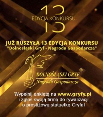 XIII edycja konkursu Dolnośląski Gryf - Nagroda Gospodarcza